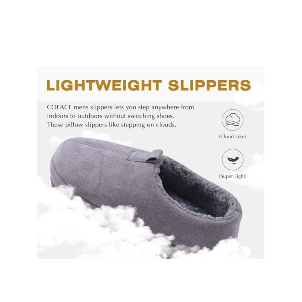 COFACE Men's Clog Slippers Cozy Thick Cushion Memory Foam Indoor Outdoor 9.5 - Picture 3 of 6